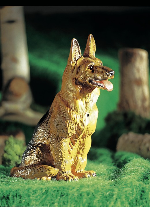 Garten - Bewegungsmelder Schäferhund aus Kunststoff, in Farbe BRAUN
