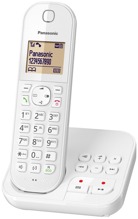 Smartphones & Telefone - Panasonic Großtasten-Telefon mit Anrufbeantworter, in Farbe WEISS, in Ausführung Großtasten-Telefon mit Anrufbeantworter Ansicht 1