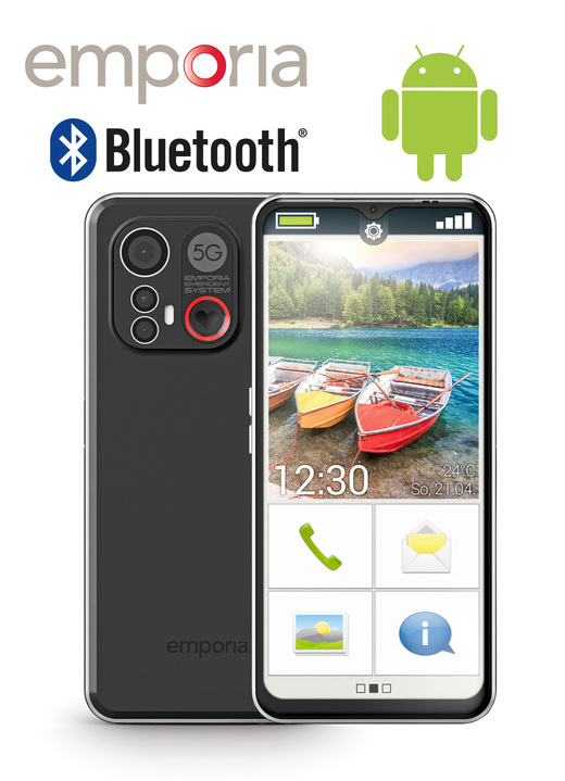 Smartphones & Telefone - Emporia Smart.6 Smartphone mit 5G, in Farbe SCHWARZ Ansicht 1