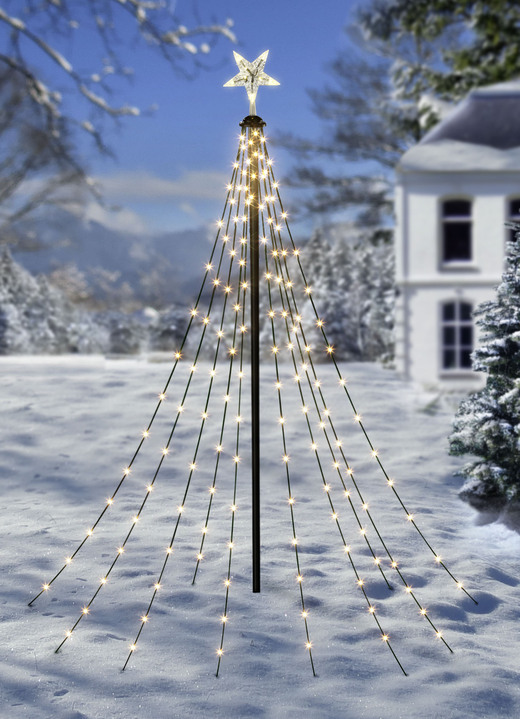 Weihnachten - Weihnachtsbeleuchtung mit 200 LEDs, in Farbe SCHWARZ Ansicht 1