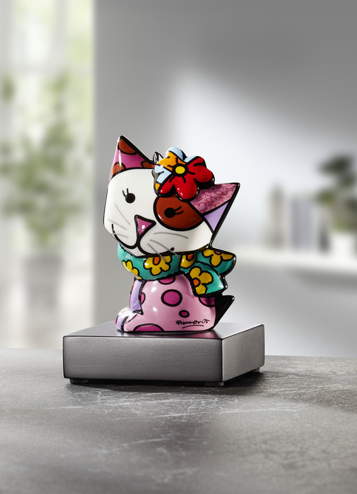 - Katze aus Porzellan, in Farbe BUNT