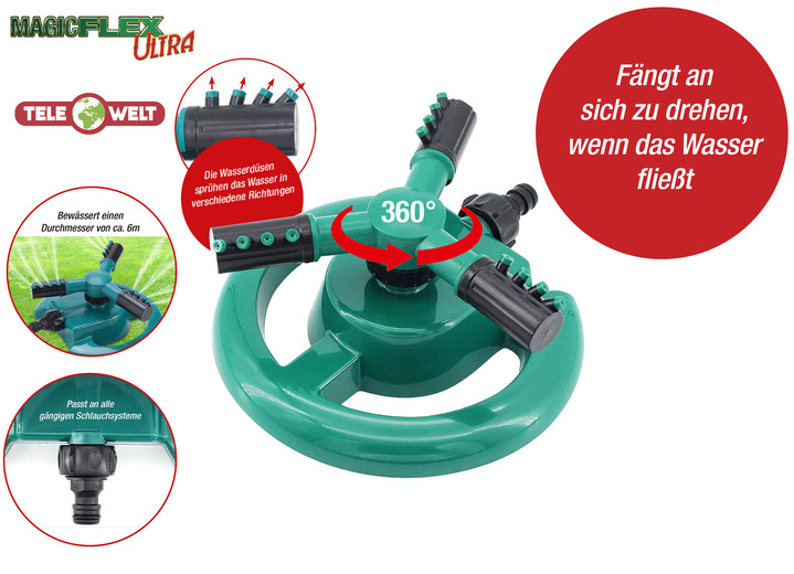 TV-Werbung - Magic Flex Ultra 360° Gartensprinkler, in Farbe GRÜN-SCHWARZ Ansicht 1