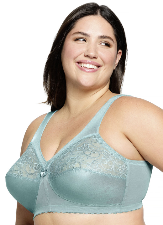 Soft-BH - Glamorise Stütz-BH mit Spitze, in Größe 080 bis 130, in Cup B, in Farbe WEISS Ansicht 14