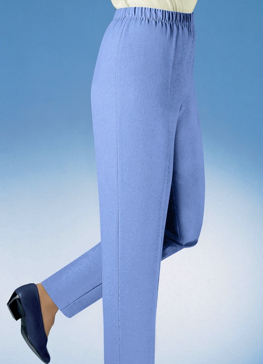 Hosen - Hose in Schlupfform in 29 Farben, in Größe 019 bis 245, in Farbe BLEU Ansicht 1