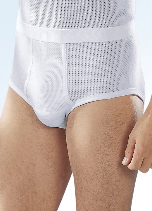 Unterwäsche - Pfeilring Dreierpack Slips aus Doppelripp mit Eingriff, weiß, in Größe 005 bis 013, in Farbe WEISS Ansicht 1