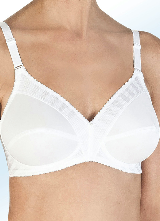 Soft-BH - Felina BH mit Strukturmuster, in Größe 075 bis 115, in Cup B, in Farbe WEISS Ansicht 10