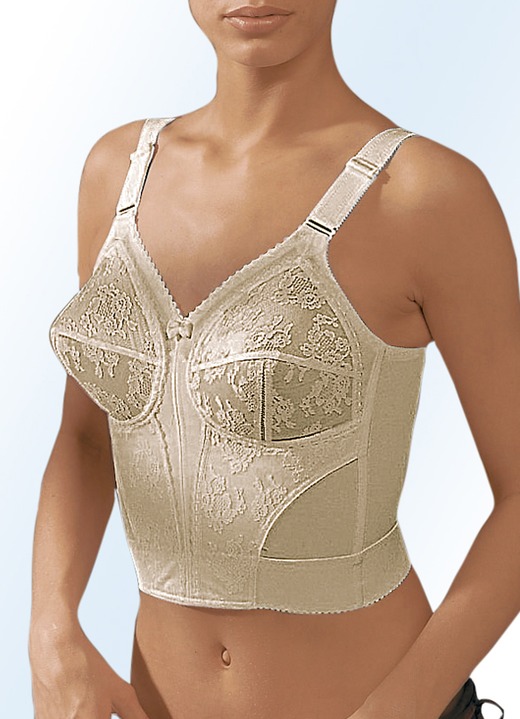 BHs - Triumph-Doreen BH in langer Form, mit Spitze, in Größe 080 bis 115, in Cup D, in Farbe HAUT Ansicht 2