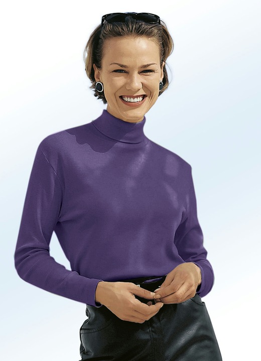 Shirts - Rolli in 16 Farben, in Größe 034 bis 052, in Farbe BROMBEERE Ansicht 6