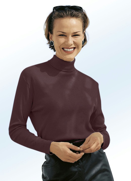 Shirts - Rolli in 16 Farben, in Größe 034 bis 052, in Farbe BROMBEERE Ansicht 5