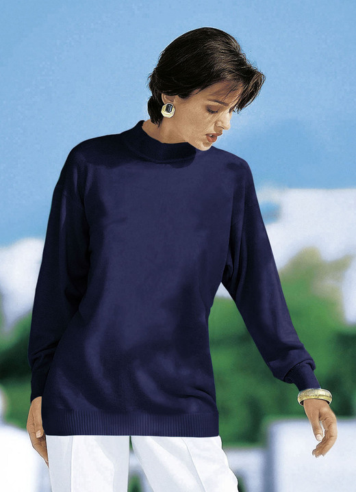 Pullover - Pullover in Feinstrick mit Schurwolle Ansicht 4 Pullover - Pullover in Feinstrick mit Schurwolle, in Größe 036 bis 050, in Farbe SCHWARZ Ansicht 4