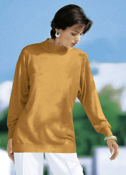 Pullover - Pullover in Feinstrick mit Schurwolle Pullover - Pullover in Feinstrick mit Schurwolle, in Größe 036 bis 050, in Farbe MESSING