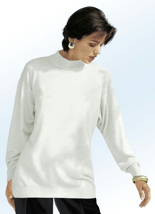 Pullover - Pullover in Feinstrick mit Schurwolle, in Größe 036 bis 050, in Farbe NATURWEISS Ansicht 1