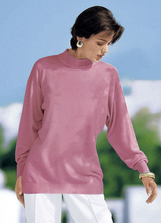 Pullover - Pullover in Feinstrick mit Schurwolle Ansicht 2 Pullover - Pullover in Feinstrick mit Schurwolle, in Größe 036 bis 050, in Farbe SCHWARZ Ansicht 2