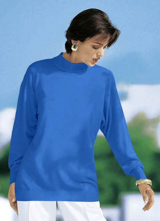 Pullover - Pullover in Feinstrick mit Schurwolle Pullover - Pullover in Feinstrick mit Schurwolle, in Größe 036 bis 050, in Farbe ROYALBLAU