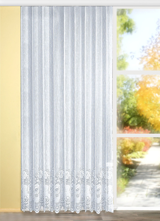 Klassisch - Langstore, auch für die Balkontür geeignet, in Größe 217 (H220xB300 cm) bis 301 (H245xB750 cm), in Farbe WEISS Ansicht 1