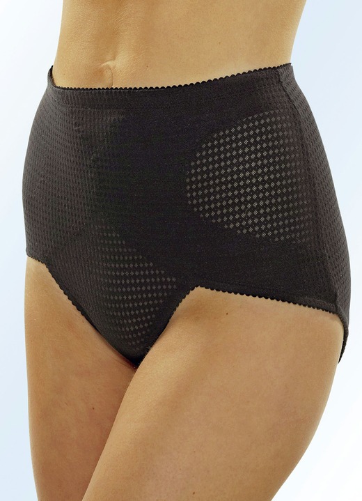 Unterwäsche - Miss Mary Miederhose mit Verstärkungen, in Größe 075 bis 130, in Farbe SCHWARZ Ansicht 1