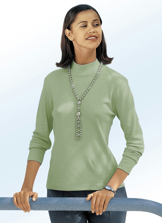 Shirts - Shirt mit Stehkragen, in Größe 034 bis 052, in Farbe BROMBEERE Ansicht 9