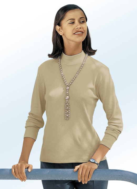 Shirts - Shirt mit Stehkragen, in Größe 034 bis 052, in Farbe LILA Ansicht 8