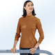 Shirts - Shirt mit Stehkragen – Farbe COGNAC Shirts - Shirt mit Stehkragen, in Größe 034 bis 052, in Farbe WEINROT