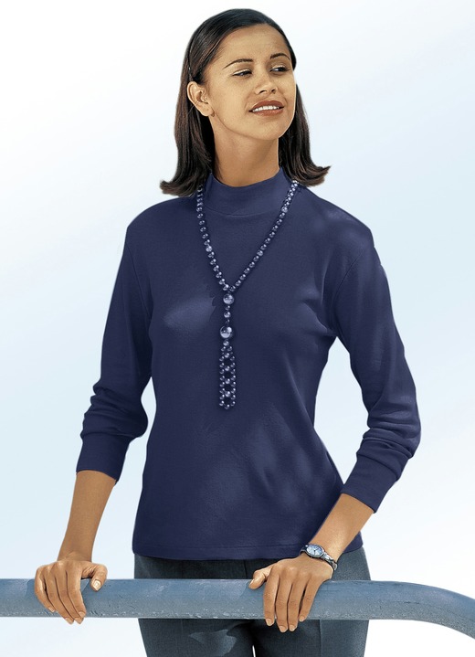 Shirts - Shirt mit Stehkragen, in Größe 034 bis 052, in Farbe LILA Ansicht 11