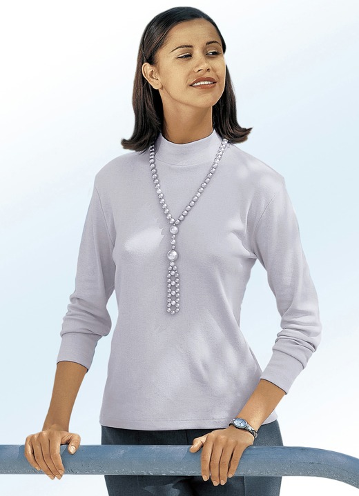 Shirts - Shirt mit Stehkragen, in Größe 034 bis 052, in Farbe AVOCADO Ansicht 10