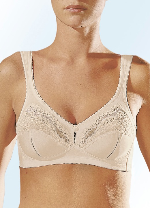 BHs - Triumph-Allegra BH mit höchster Formkraft, in Größe 080 bis 115, in Cup C, in Farbe WEISS Ansicht 3