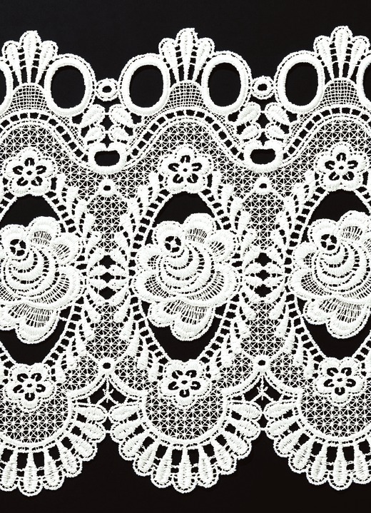 Landhaus & Küche - Bezaubernde Kurzgardine mit Stangendurchzug, in Größe 662 (H30xB125 cm) bis 858 (H65xB200 cm), in Farbe WEISS UNI Ansicht 3