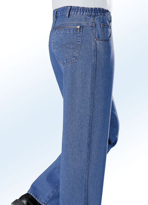 Hosen - Jeans mit Dehnbundeinsätzen in 3 Farben, in Größe 024 bis 062, in Farbe HELLJEANS Ansicht 1