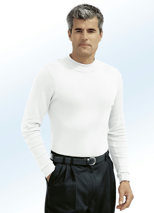 Hemden, Pullover & Shirts - Tragangenehmes Shirt in 10 Farben, in Größe 046 bis 062, in Farbe SILBERGRAU Ansicht 6