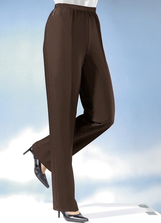 Hosen - Hose in bequemer Schlupfform  in 8 Farben Ansicht 2 Hosen - Hose in bequemer Schlupfform  in 8 Farben, in Größe 020 bis 062, in Farbe DUNKELGRAU Ansicht 2