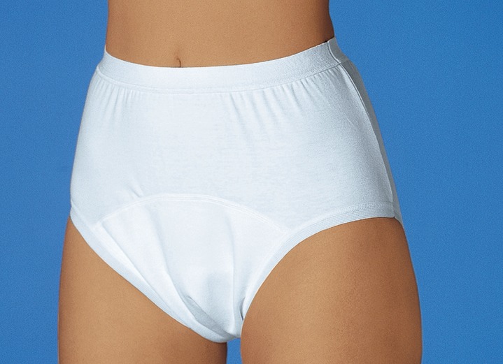 Inkontinenz - Inkontinenz-Slip für Damen+Herren, in Größe 4 (38/40) bis 8 (54/56), in Farbe WEISS, in Ausführung Damen/Herren-Slip, 3er-Set