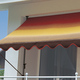 Sichtschutz und Sonnenschutz - Klemm-Markise mit innenliegendem Kettenantrieb, in Größe 150 (Breite 150 cm) bis 400 (Breite 400 cm), in Farbe GELB-GRAU