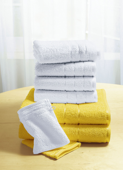 Handtücher - Weiche Walkfrottier-Handtücher aus dichtem Schlingenflor, in Größe 200 (2 Handtücher, 50x90 cm) bis 210 (10-teiliges Sparset), in Farbe BEIGE Ansicht 17