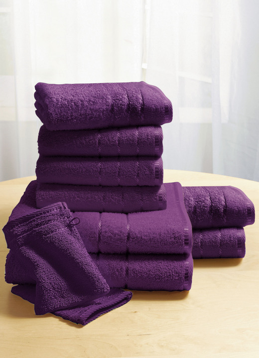 Handtücher - Weiche Walkfrottier-Handtücher aus dichtem Schlingenflor, in Größe 200 (2 Handtücher, 50x90 cm) bis 210 (10-teiliges Sparset), in Farbe BEIGE Ansicht 20