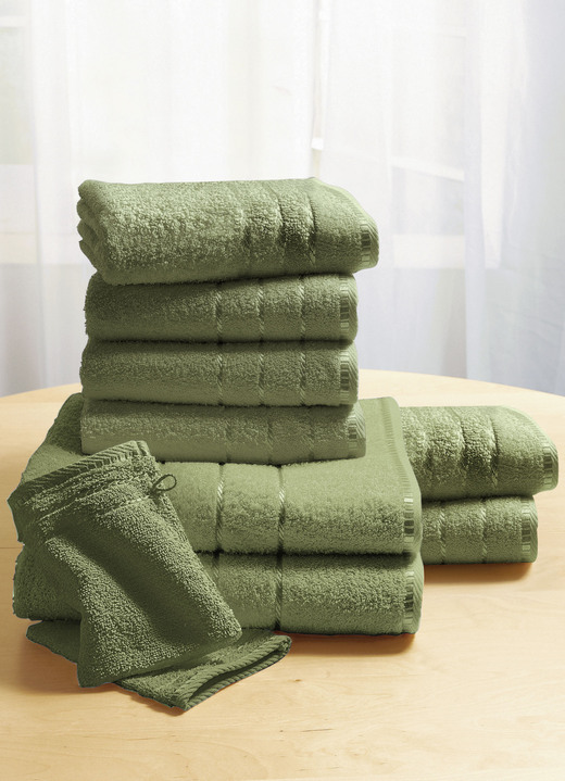 Handtücher - Weiche Walkfrottier-Handtücher aus dichtem Schlingenflor, in Größe 200 (2 Handtücher, 50x90 cm) bis 210 (10-teiliges Sparset), in Farbe BEIGE Ansicht 18