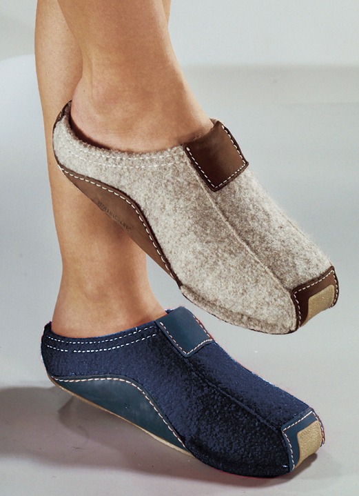 Hausschuhe - HAFLINGER Hausschuh, Walkstoff aus Schurwolle, in Größe 036 bis 046, in Farbe ZIEGELROT Ansicht 3