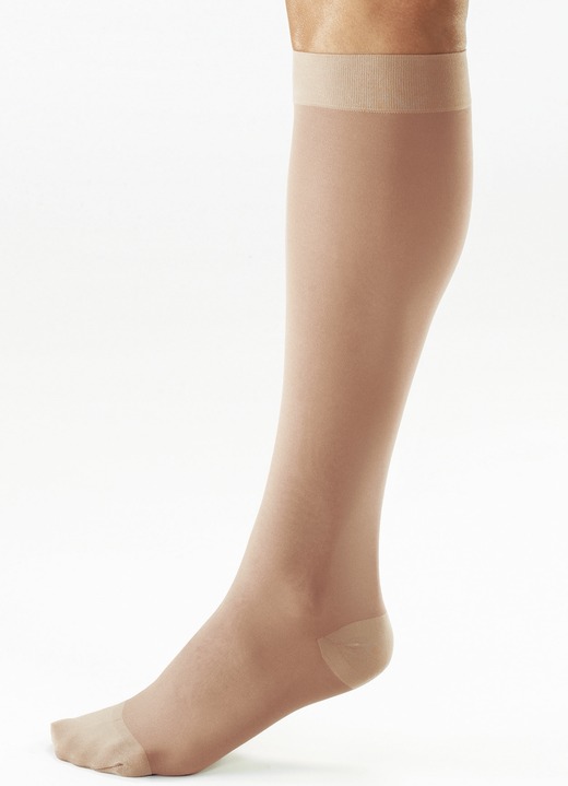 Kompressionsstrümpfe - Stützkniestrümpfe, Zweierpack, in Größe 1 (Schuhgröße 35–36) bis 6 (Schuhgröße 42–43), in Farbe TEINT Ansicht 3