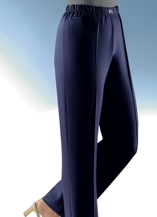 Hosen - Hose in Schlupfform in 8 Farben, in Größe 019 bis 054, in Farbe MARINE Ansicht 1