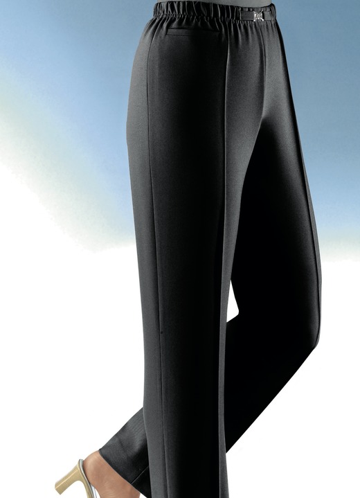 Hosen - Hose in Schlupfform in 8 Farben, in Größe 019 bis 054, in Farbe SCHWARZ Ansicht 1