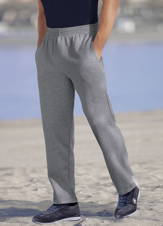 Sport- & Freizeitmode - Jogginghose aus reiner Baumwolle in 5 Farben, in Größe 046 bis 058, in Farbe MARINE Ansicht 4