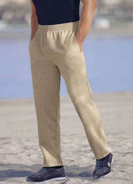 Sport- & Freizeitmode - Jogginghose aus reiner Baumwolle in 5 Farben, in Größe 046 bis 058, in Farbe MARINE Ansicht 3