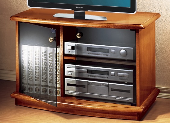 Hifi- &  TV-Möbel - TV-Phono-Wagen, in Farbe KIRSCHBAUM Ansicht 1