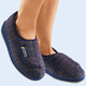 Gesundheit - Klima-Hausschuhe-Serie Loden von Schawos, in Größe 036 bis 046, in Farbe MARINE, in Ausführung Klima-Pantolette – Farbe MARINE – Ansicht 2