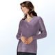 Pullover - Pullover aus Bouclégarn – Farbe FLIEDER MELIERT Pullover - Pullover aus Bouclégarn, in Größe 036 bis 050, in Farbe HELLGRAU MELIERT