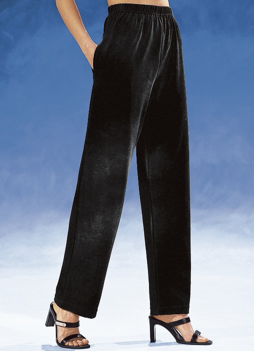 Freizeithosen - Hose mit komfortablem Dehnbund Freizeithosen - Hose mit komfortablem Dehnbund, in Größe 018 bis 060, in Farbe SCHWARZ