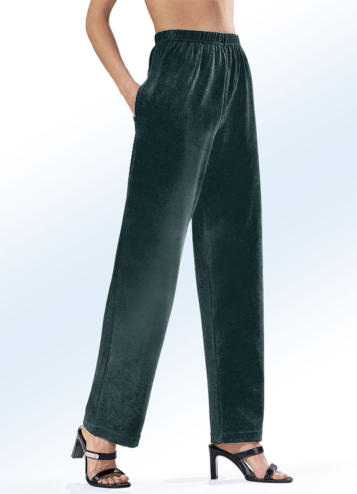 Freizeithosen - Hose mit komfortablem Dehnbund, in Größe 018 bis 060, in Farbe NACHTGRÜN Ansicht 1