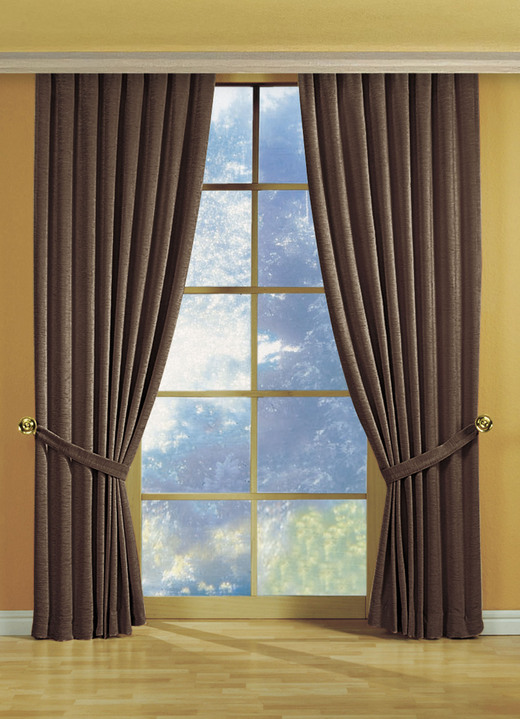 Klassisch - Fensterdekoration aus schwerer Thermo-Chenille-Qualität Ansicht 11 Klassisch - Fensterdekoration aus schwerer Thermo-Chenille-Qualität, in Größe 364 (H150xB135 cm) bis 464 (H245xB270 cm), in Farbe TERRA, in Ausführung mit Universalschienenband Ansicht 11