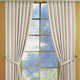 Klassisch - Fensterdekoration aus schwerer Thermo-Chenille-Qualität – Farbe CREME – Ansicht 3 Klassisch - Fensterdekoration aus schwerer Thermo-Chenille-Qualität, in Größe 364 (H150xB135 cm) bis 464 (H245xB270 cm), in Farbe TERRA, in Ausführung mit Universalschienenband – Farbe CREME – Ansicht 3