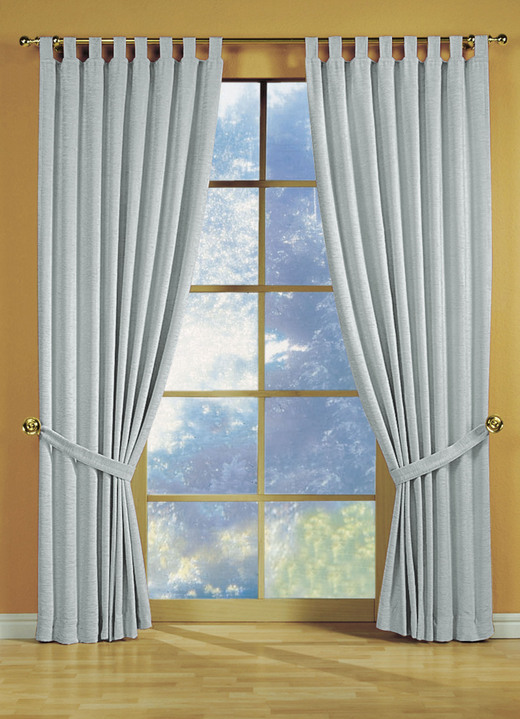 Klassisch - Fensterdekoration aus schwerer Thermo-Chenille-Qualität, in Größe 364 (H150xB135 cm) bis 464 (H245xB270 cm), in Farbe ROT, in Ausführung mit Universalschienenband Ansicht 25