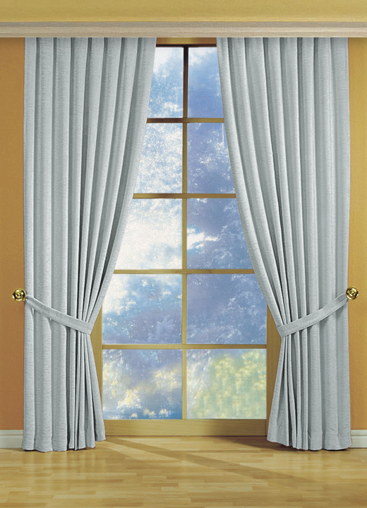 Klassisch - Fensterdekoration aus schwerer Thermo-Chenille-Qualität Ansicht 14 Klassisch - Fensterdekoration aus schwerer Thermo-Chenille-Qualität, in Größe 364 (H150xB135 cm) bis 464 (H245xB270 cm), in Farbe TERRA, in Ausführung mit Universalschienenband Ansicht 14